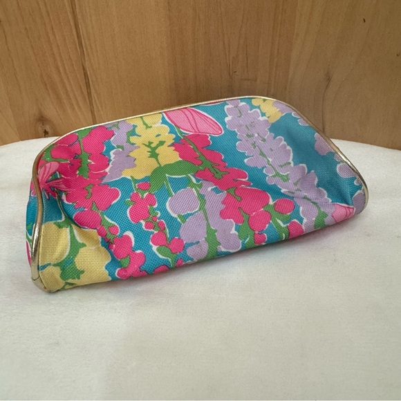 Lilly Pulitzer Estee Lauder Makeup Bag Cosmetic Pouch Case Floral Dragonfly - Picture 9 of 13